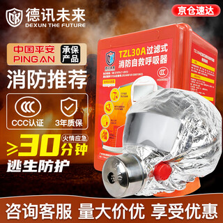 Dexun the future fire mask filter self-rescue respirator gas mask anti-smoke self-operated 3c certification tzl30a