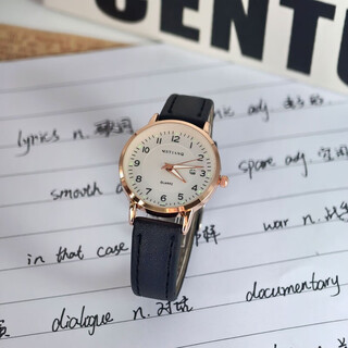 National exam silent watch campus junior high school student watch ins high-looking student civil service exam electronic male and female junior high school luminous + calendar small model/black belt white face/single watch selected high-quality products quality assurance and quality control