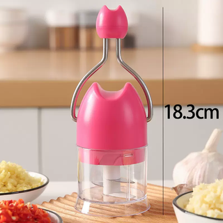 Yusenyi hand-cranked garlic puller multi-functional cooking machine chopper household mini labor-saving condiment pounding garlic stirrer garlic mince minced garlic machine rose red hand-cranked without splashing