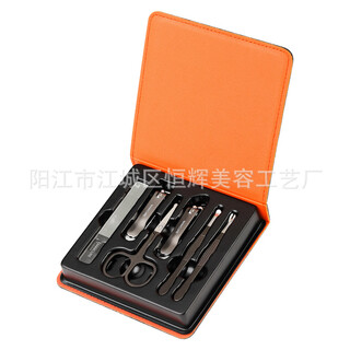 Stainless steel nail clipper manicure tools nail scissors full set dead skin scissor nail clipper set gun gray-boxed set 6 pieces