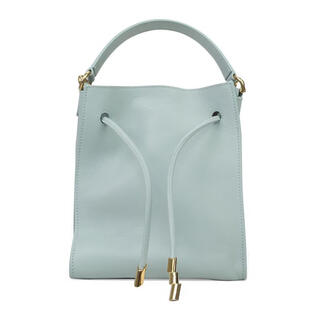 Lanvin (lanvin) women's bucket bag, adjustable capacity, lightweight carry, daily use, simple storage, light blue leather material blue