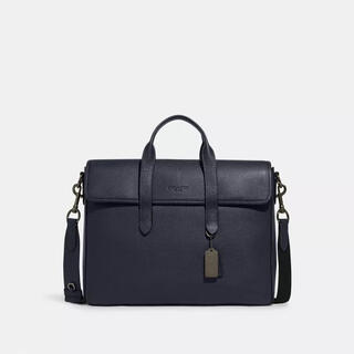 Coach men's business briefcase a4 document storage laptop accommodation multi-compartment design backpack midnight one size