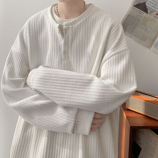 Jingyan selects cold-sense henry collar plus velvet sweatshirt for men in autumn and winter. handsome inner layering shirt for men in autumn. white m m95 to 115 jin jin is equal to 0.5 kg and can be worn