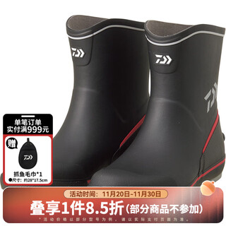 Daiwa 23 new db series boat fishing non-slip deck shoes fishing boots breathable short boots long boots db-2412 black m (size 40-41)