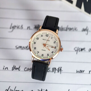 National examination silent watch campus junior high school student watch ins high-looking student civil service examination electronic male and female junior high-end luminous + calendar large model/black belt white face/single watch selected high-quality products quality assurance and quality control