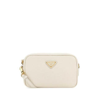 Prada ss26 light luxury women's white leather crossbody bag shoulder bag white one size
