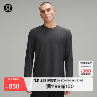 Lululemon丨surge warm men's crew neck sweatshirt sweat top wicking lm3dbrs variegated graphite gray/black m