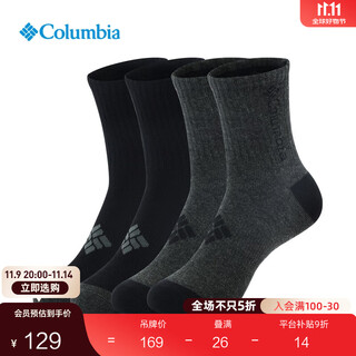 Columbia outdoor men's and women's fashionable mid-calf four pairs of active sports socks rcs632 as3 l