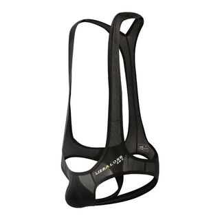 Men's transparent thong ice silk mesh one-piece hip-lifting high-elastic underwear solid color slim sexy double thong black m