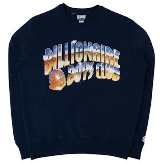 Billionaire boys club men's sweatshirt warm and comfortable dark blue print casual daily jacket trend navy / maritime one size | s