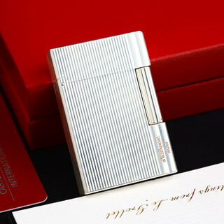 Dupont (s.t.dupont) second-hand 95 new s.t.dupont dupont inflatable longsheng lighter gatsby gatsby men's accessories luxury gift collection longsheng silver-plated vertical stripes original box 251020002