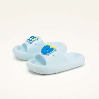 Mini balabala children's shoes children's sandals 2025 summer new cartoon boys and girls flip-flops beach shoes blue tone (it is recommended to go up 1-2 sizes) 26 inner length 160