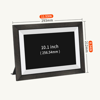 俏博莱埠帝10寸智能电子数码相框相册摆台照片视频播放器WiFi远程显示屏家用 101寸16G黑色IPS触摸 默认