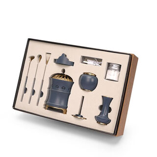 Shantou lincun copper wood incense brass incense burner set incense and seal making tools gift box bamboo festival music incense burner set
