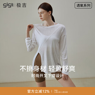 Gigt jiji yoga wear women's tops sports t-shirt pilates lightweight breathable long sleeve fitness wear sports cover up