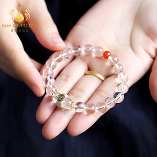 Bailuoqi original 7a brazilian white crystal bracelet zodiac year bracelet twelve zodiac buddha beads jewelry women 8mm (ox tiger) void tibetan bodhisattva white crystal beads 8mm