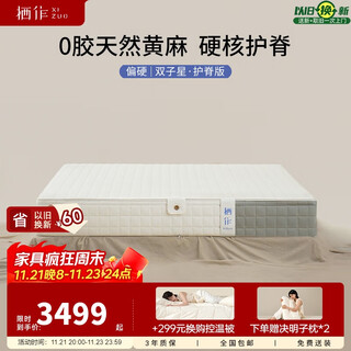 Qizuo gemini | spine protector 0 glue removable support spine protector jute spring mattress 25cm 1.5m*2m