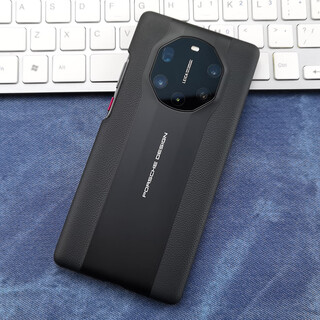 Huawei (huawei) original quality suitable for huawei porsche mate40rs mobile phone case original genuine leather clamshell anti-fall business single back shell black huawei mate 40 rs porsche design