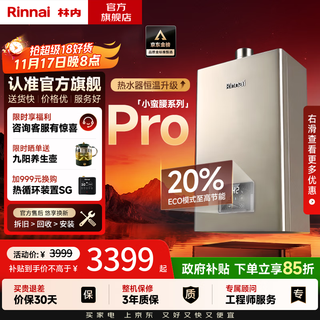 Rinnai (rinnai) xiaomanyao 15% off state subsidy 13 liters of natural gas for gas water heater constant temperature soft sound slim body 13gd31 trade-in 16l gd32 xiaomanyao pro-nano ultra-thin core