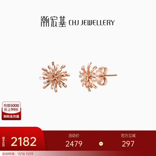 Chao acer snowflake 18k gold earrings rose gold color gold earrings for girlfriend birthday gift yd