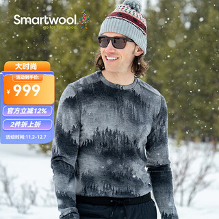 Smartwool men's 250 series 100% merino wool tops outdoor warm long sleeves machine washable 6350 carbon gray matte pine p20 (new color) s (european sizes too large)