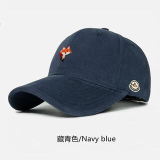 Men's and women's men's and women's men's mouth piano fashionable and versatile baseball cap sunshade showing face small peaked cap trendy breathable sports loose versatile warmth navy adjustable