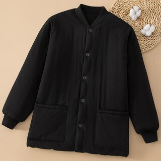 Cotton chant winter men's pure cotton warm cotton coat middle-aged and elderly men's cotton jacket adult quilted liner home cotton coat black m recommended weight 100jin jin is equal to 0.5 kg or less