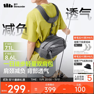 Beneunder backpack outdoor mountaineering backpack unisex cycling sports bag gray