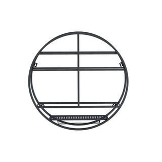 Middle shopkeeper european bar wine cabinet wall-mounted red wine household wine glass rack small apartment grape wrought iron wine rack 60-60-11 black