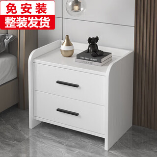 Gupujia solid wood bedside table bedroom small apartment simple modern bedside cabinet small storage cabinet storage locker warm white