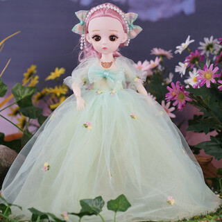 Shantou lincun light music doll singing girl toy wedding dress princess doll girl birthday holiday gift light green (light and music)_g30-dybx 30 cm (transparent bag)