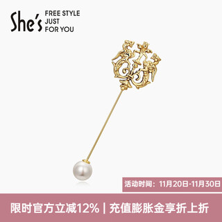 She s akiko brooch dream of versailles baroque high-end luxury corsage suit accessories birthday gift for girlfriend gold k0
