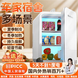 Enbaisheng small refrigerator, car refrigerator, small mini household rental room, breast milk dormitory, office cooling and heating box, refrigerated box, single-core basic model, dual-use for car and home - cooling in summer, heating in winter, 8l insulin medicines, vegetables, fruits and beverages, chinese medicine liquid refrigeration and preservation, multi-scenario batch purchase special offer