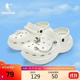 乔丹女鞋运动鞋汉堡洞洞鞋2025夏季休闲鞋透气软底凉鞋厚底增高拖鞋女