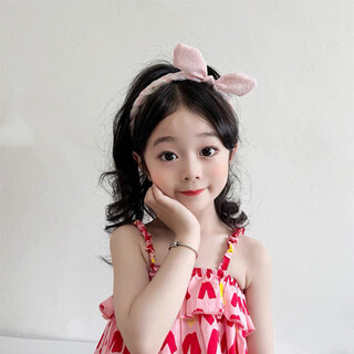 Chimera (chimera) sweet and cute princess children's fabric hairband that does not tie the head and crushes the hair headband rabbit ear hairpin