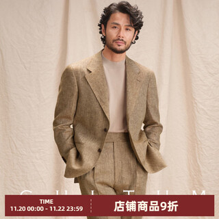 Cultum french long linen breathable and quick-drying cultum italian herringbone half-line suit suit men's casual suit mika herringbone two-piece set 175b /50b