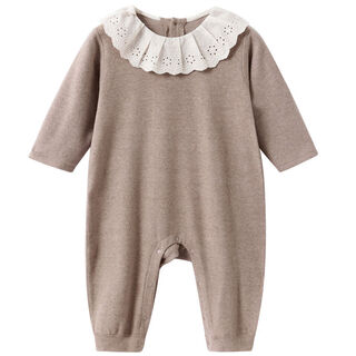 Baby girl clothes, overalls, autumn and winter quilted floral rompers, stylish baby vests and jumpsuits, brown velvet warm clothes, boneless, 66cm 66cm, height 60-66cm, weight 14jin jin is equal to 0.5kg.