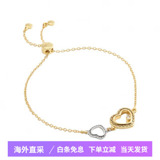 Coach love design brass plated bracelet women's gold gold one size f