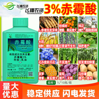 Qianjiang 3% gibberellic acid 920 gibberellin grape seedless weight-increasing seedlings and fruits increasing plant growth regulator 1l