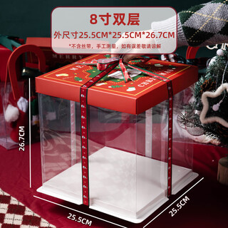 Meidi Рождественский сюрприз Подарочная коробка Коробка для закусок для торта Интернет-упаковка знаменитостей Коробка предметов Прозрачная пустая коробка Веселье