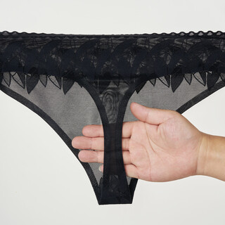 Royal sister-like men's sexy thong ice-like lace waist single-layer breathable quick-drying seamless underwear one-piece european black m weight 90110jin jin equals 0.5 kg one size