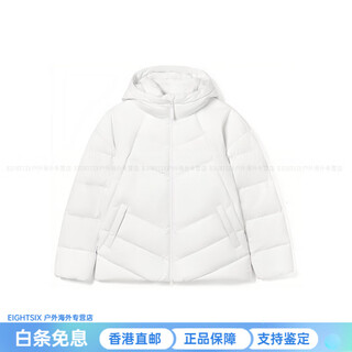 Crocodile (lacoste) hooded warm goose down jacket women's 001/white one size 38