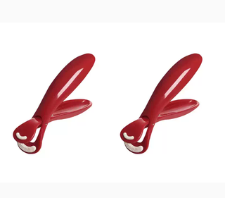 Yusenyi anti-scalding tongs to clamp plates, bowls, bowls, vegetable tongs, bowl clamps, anti-scalding and anti-slip steamer tongs, kitchen bordeaux red 2 pieces