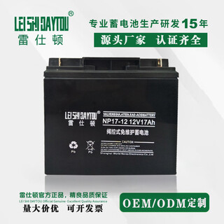 雷仕顿12V7AH12AH17AH20AH24AH38AH65AH直流屏消防主机太阳能铅酸蓄电池 12V17AH，原厂质保一年
