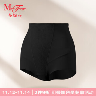 Maniform high waist tummy control panties 2-in-1 women's seamless strong tummy lifting buttocks shaping corset waist shaping postpartum body shaping starry sky black l (78) suitable for 101jin jin equals 0.5kg -130jin jin equals 0.5kg