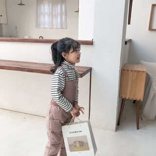 Aigechen baby down overalls children's down cotton overalls winter thickened boys and girls one-piece pants pink one size fits all 80 height 65 to 75 can be worn