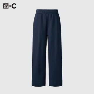 Uniqlo c series cooperation men's and women's loose sports trousers and sweatpants regular style 475383 471809 475383/69 navy blue l