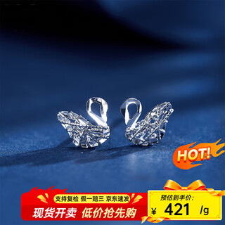 Meluxe swan pt950 platinum earrings platinum earrings for women birthday gift for girlfriend and wife about 1.44g