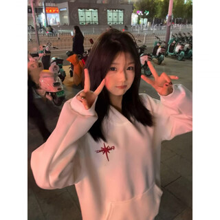 Xiaohongshu national fashion brand high street design star letter long-sleeved sweatshirt for women in spring and autumn gentle style loose temperament chic top gray thin section m