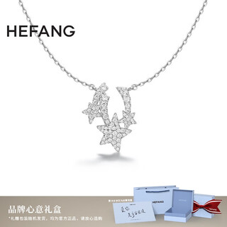 Hefang he fang jewelry sparkling meteor clavicle chain necklace women's light luxurious and high-end birthday gift for girlfriend